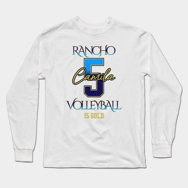 Camila #5 Rancho VB (15 Gold) - White Long Sleeve T-Shirt by Rancho Family Merch